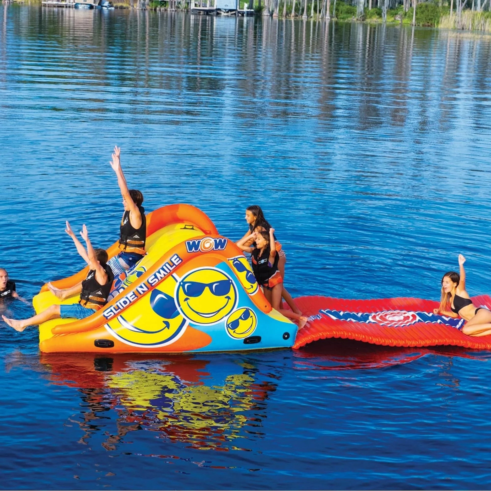 WOW Slide N Smile Inflatable Water Slide & Walkway Combo