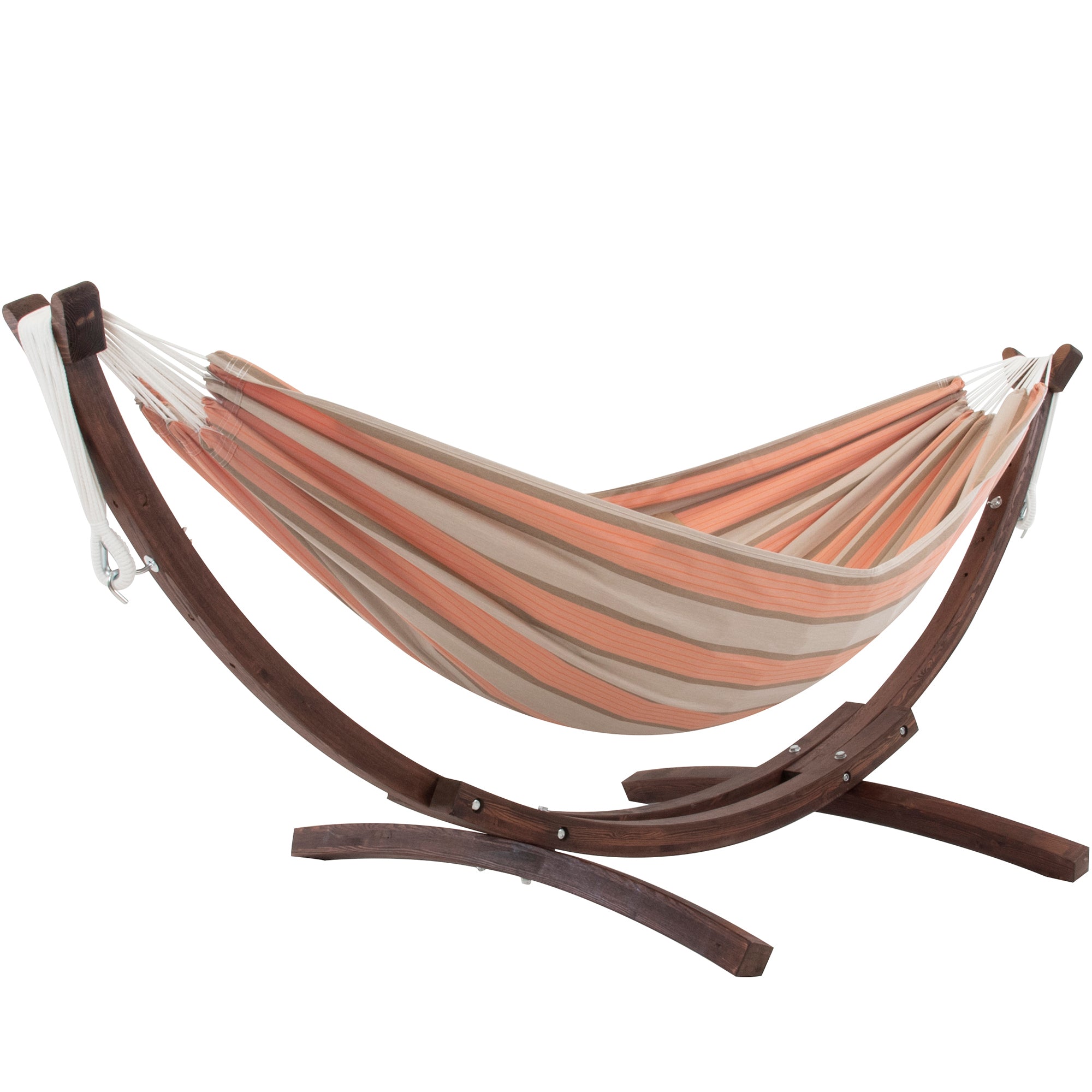 Double Sunbrella® Hammock with Solid Pine Stand (8ft/260cm