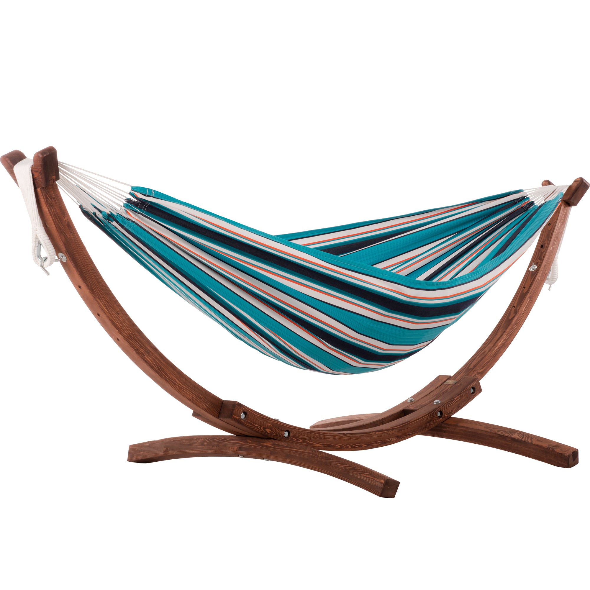 Double Sunbrella® Hammock with Solid Pine Stand (8ft/260cm