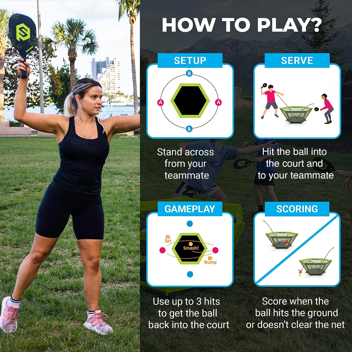 PaddleSmash Original Outdoor Yard Game