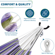 Hamac double en coton avec support (280 cm) - Tranquility