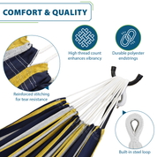 Hamac double en coton avec support (280 cm) - Serenity