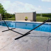 Steel 3-Beam Hammock Stand (15ft/457cm) - Black