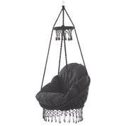 Deluxe Macrame Chair With Fringe - Eclipse