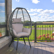 Nest Chair on Legs - Moonstone