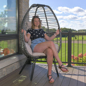 Nest Chair on Legs - Moonstone