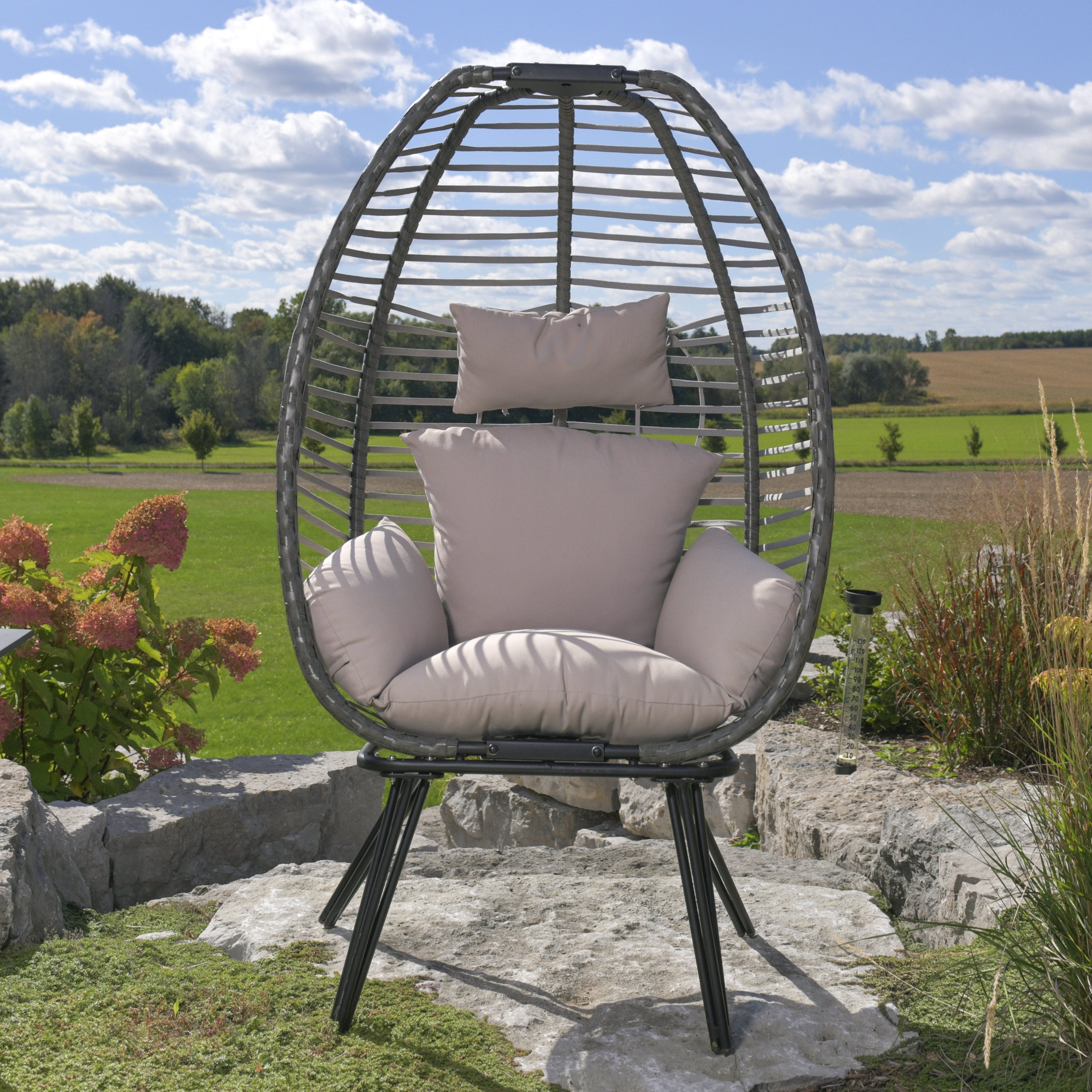 Nest Chair on Legs - Moonstone