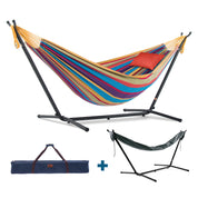 Hamac double en coton (280 cm) - Salsa et rouge cerise