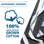 Hamac double en coton avec support en pin massif (260 cm) - Blue Lagoon