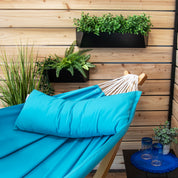Double Sunbrella® Hammock with Solid Pine Stand (8ft/260cm) - Aruba