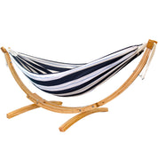 Double Sunbrella® Hammock with Solid Pine Stand (8ft/260cm) - Harbor