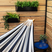 Double Sunbrella® Hammock with Solid Pine Stand (8ft/260cm) - Harbor