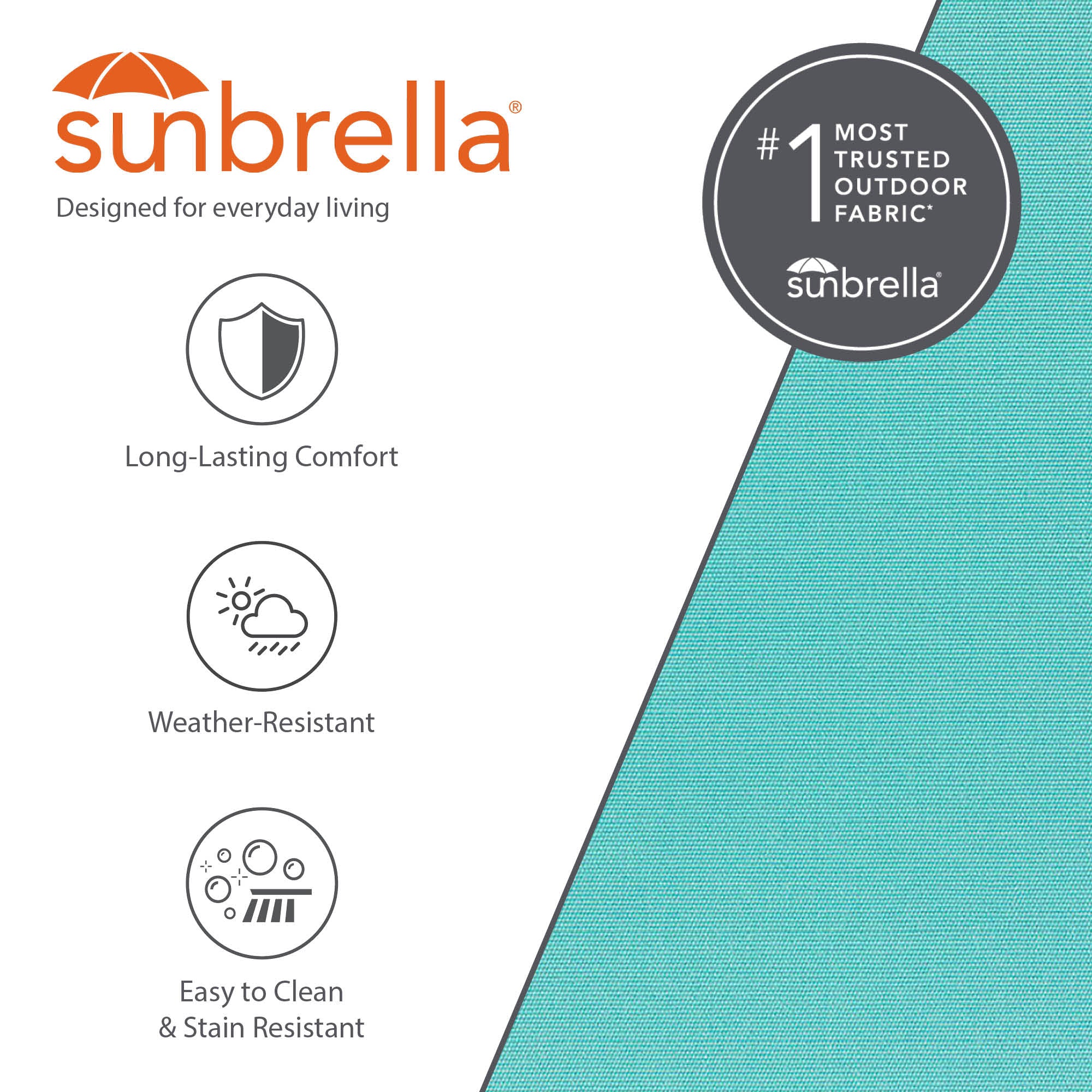 Hamac double Sunbrella® avec support (280 cm) - Aruba