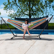 Hamac double Sunbrella® avec support (280 cm) - Carousel Confetti