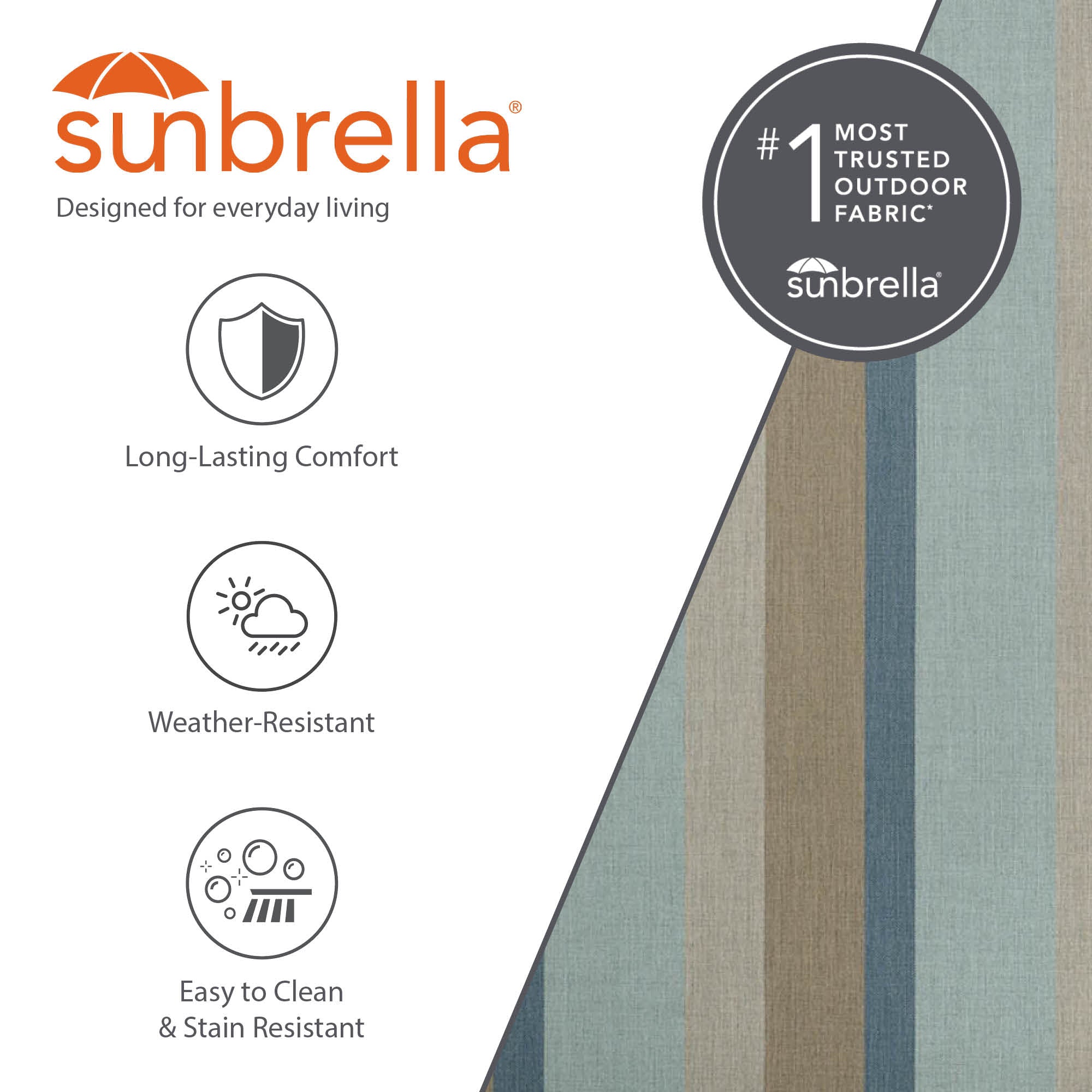 Hamac double Sunbrella® avec support (280 cm) - Gateway Mist