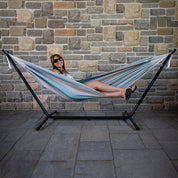 Hamac double Sunbrella® avec support (280 cm) - Gateway Mist