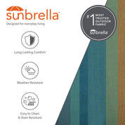 Hamac double Sunbrella® avec support (280 cm) - Lagon