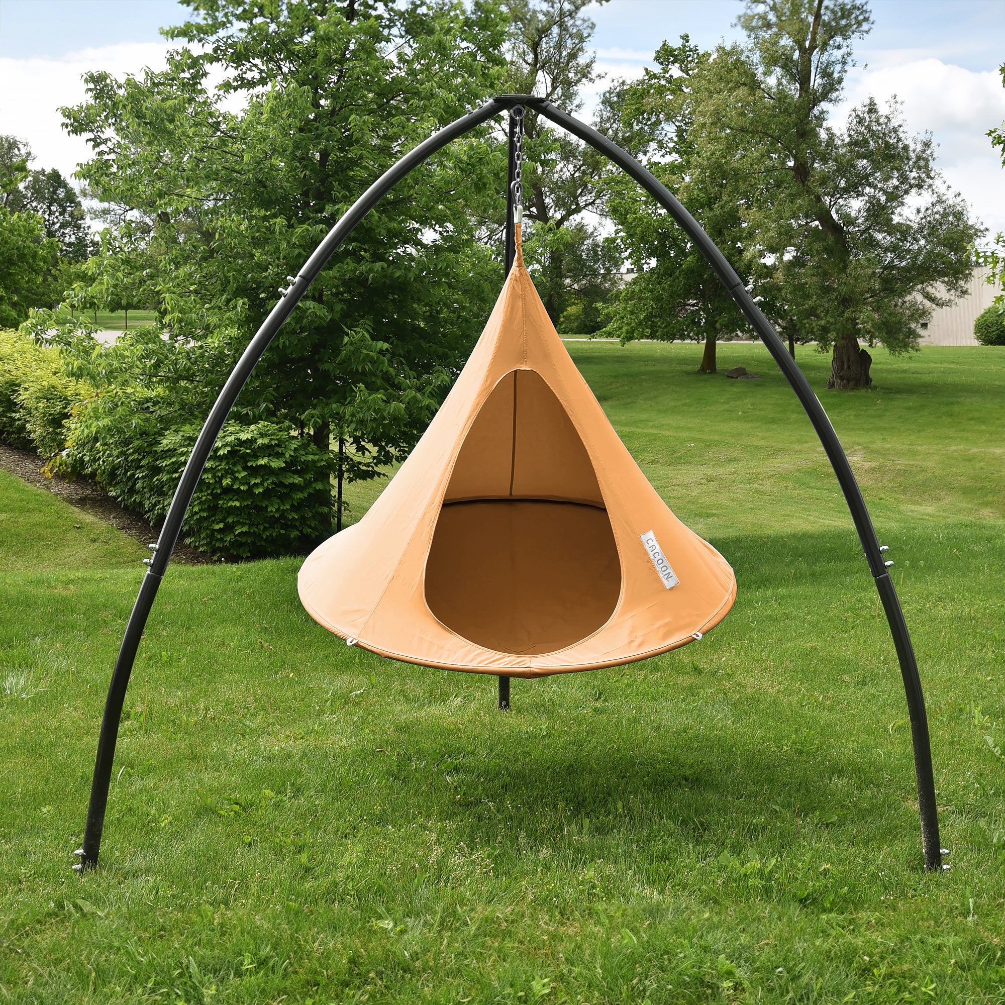 Cacoon Single Amaca Sospesa Vivere - Moon River, Perfetta Per Giardino O Interno, Porta 120 Kg