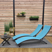 Coral Springs Phifer® & Aluminum Lounger Set (3pc) - Blue Hawaii
