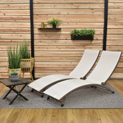 Coral Springs Phifer® & Aluminum Lounger Set (3pc) - Pearl