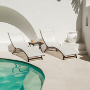 Coral Springs Phifer® & Aluminum Lounger Set (3pc) - Pearl