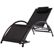 Dockside Aluminum Sun Lounger - Black Ink