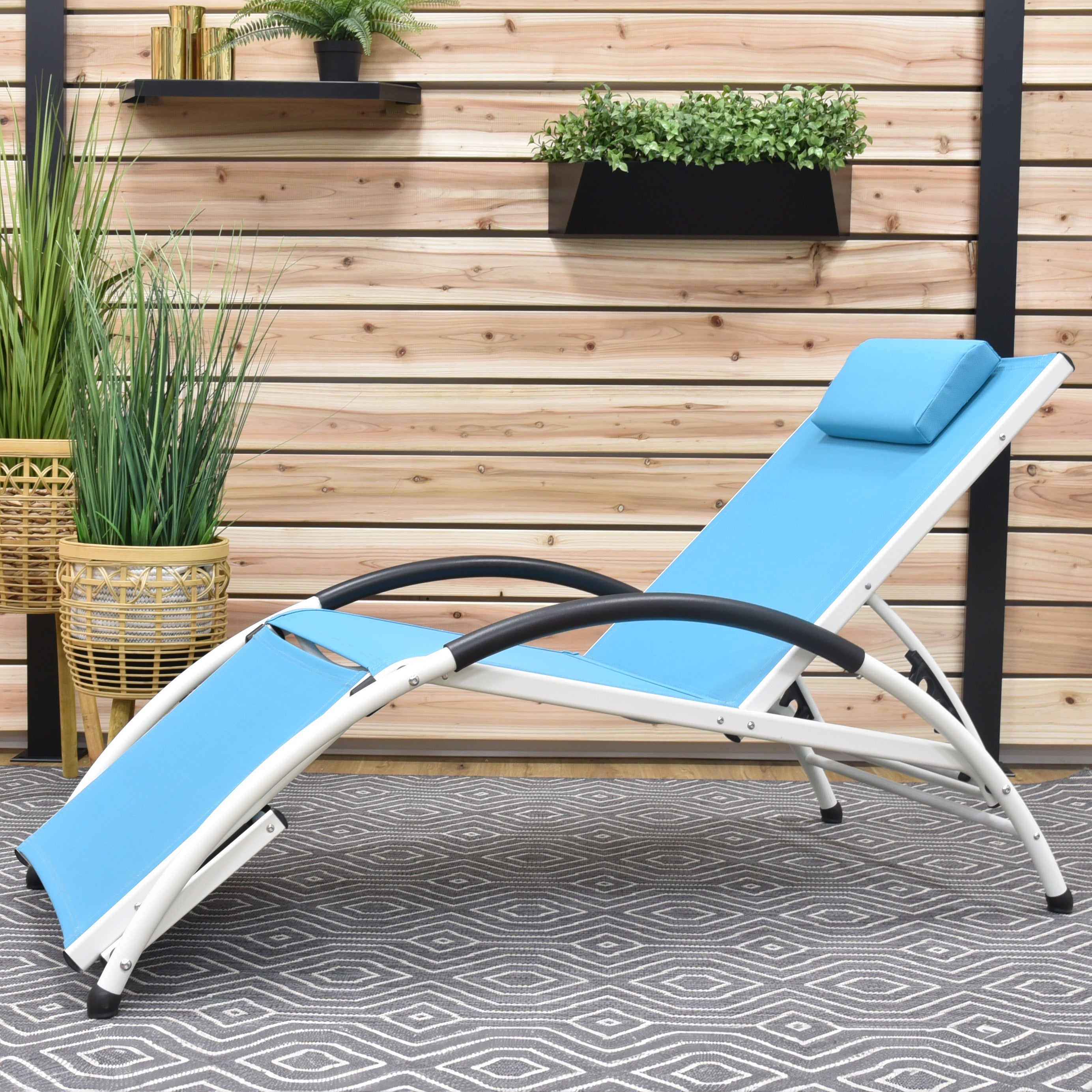 Dockside Phifer® & Aluminum Sun Lounger - True Turquoise – Vivere