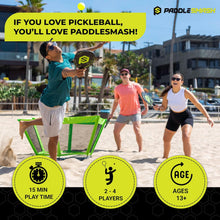 Load image into Gallery viewer, PaddleSmash – Outdoor Yard Games - As Seen on Shark Tank - Beach, Backyard, Tailgate, Lawn Games, Yard Games – Includes 4 Pickball Paddles, 2 Balls &amp; Case
