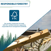 Hamac à barres d'écartement en corde de polyester - Blanc