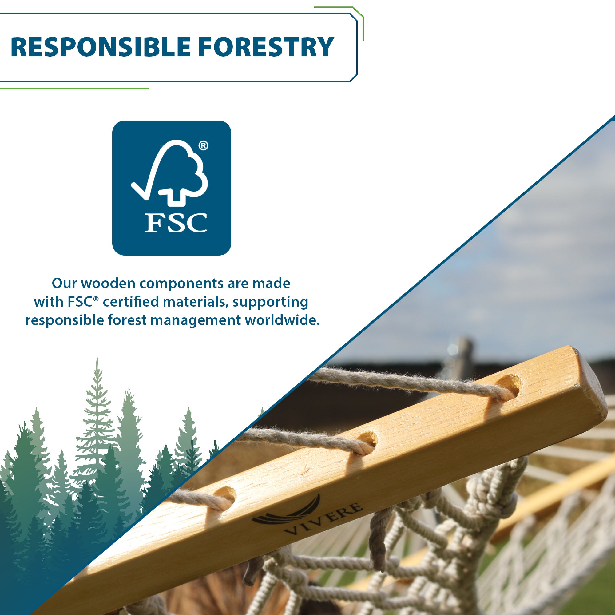 Hamac à barres d'écartement en corde de polyester - Blanc