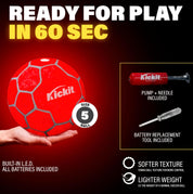 Kickit Inferno LED Soccer Tennis Set - Red
