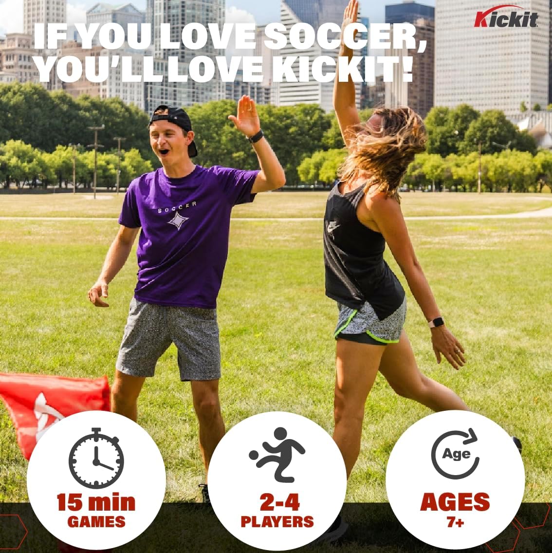 Kickit Soccer Tennis Set - Red