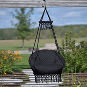 Chaise de luxe en macramé à franges - Eclipse