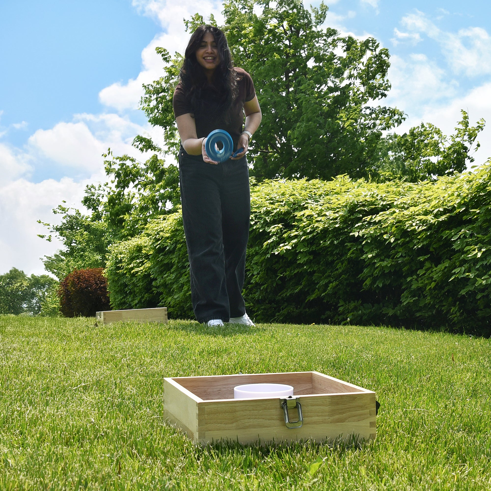 Washer Toss Tournament Edition Outdoor Game - Blue & Green