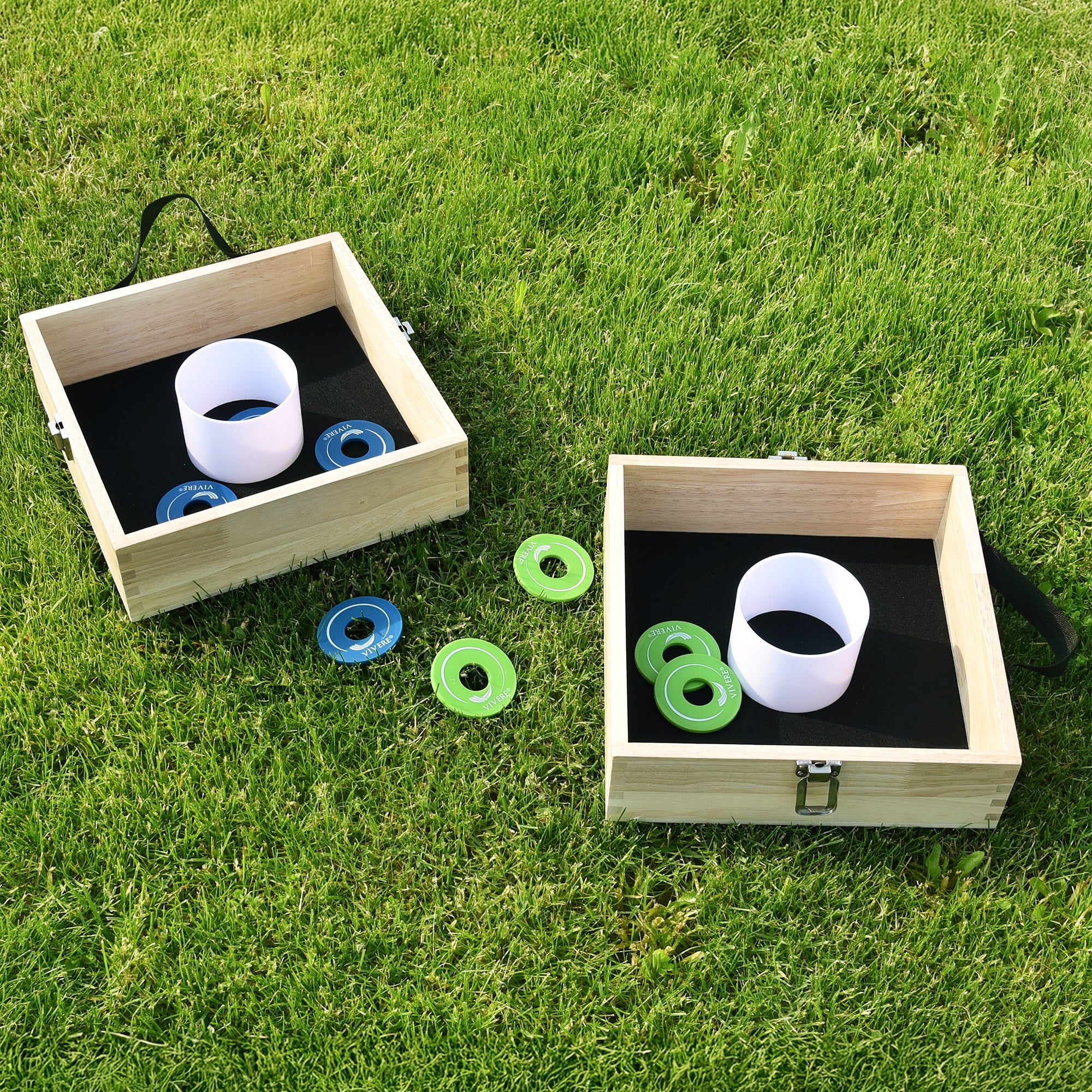 Washers Distance Game Washer Toss Tournament Edition Outdoor Game - Blue & Green – Vivere Canada