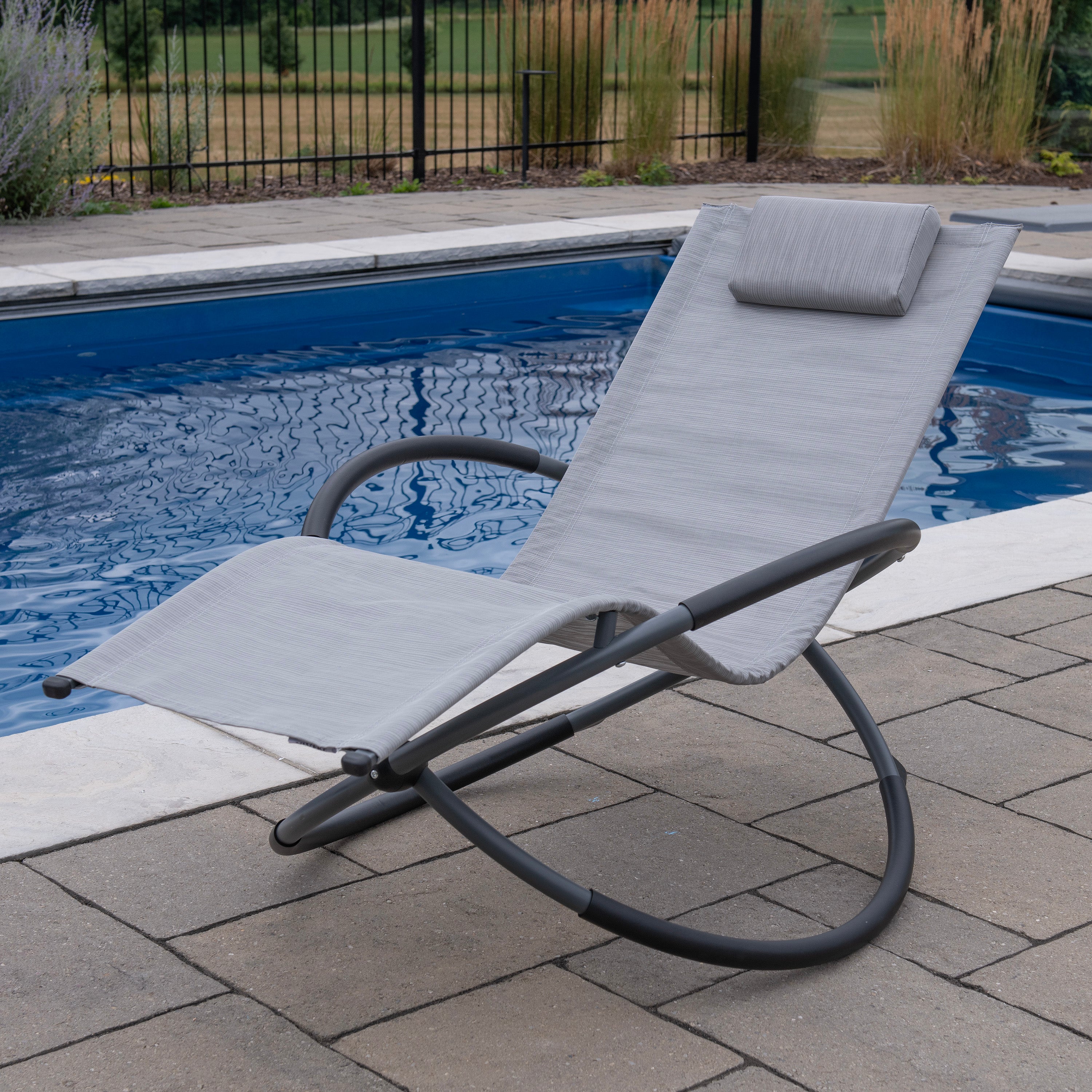 Orbital Phifer® & Steel Lounger - Haven – Vivere Canada