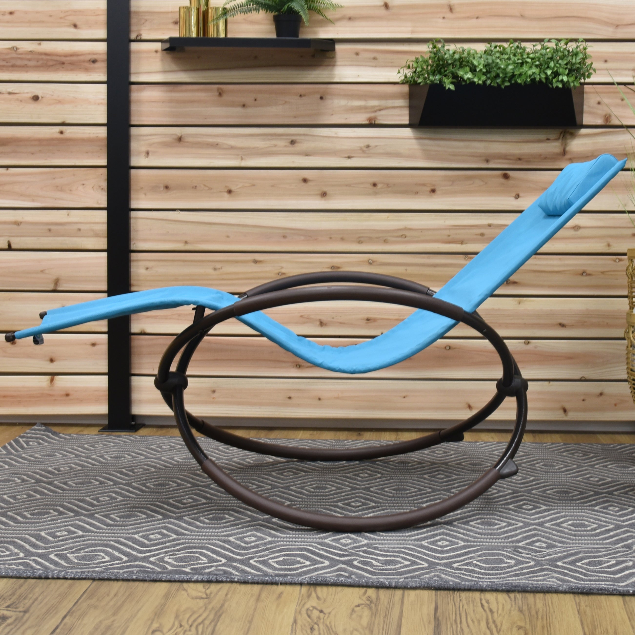 Orbital Phifer® & Steel Lounger - True Turquoise – Vivere Canada