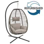 Refurbished Nest Chair with Stand - Moonstone