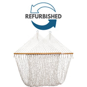 Refurbished Polyester Rope Spreader Bar Hammock  - White