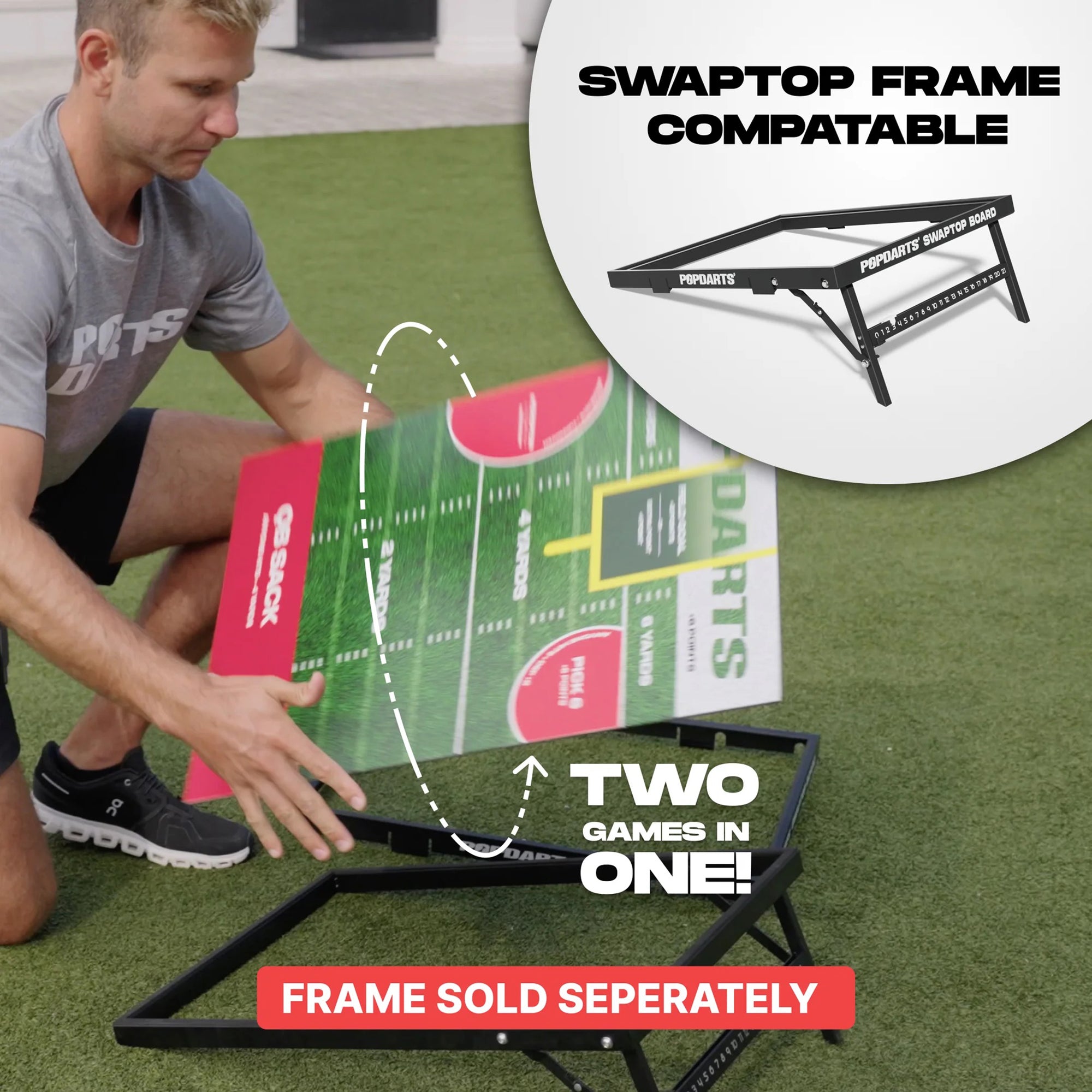 Popdarts Swaptop Board Top - Football