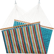 Sunbrella® Quilted Spreader Bar Hammock - Carousel Confetti & Aruba