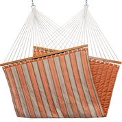 Sunbrella® Quilted Spreader Bar Hammock - Cameo & Coral