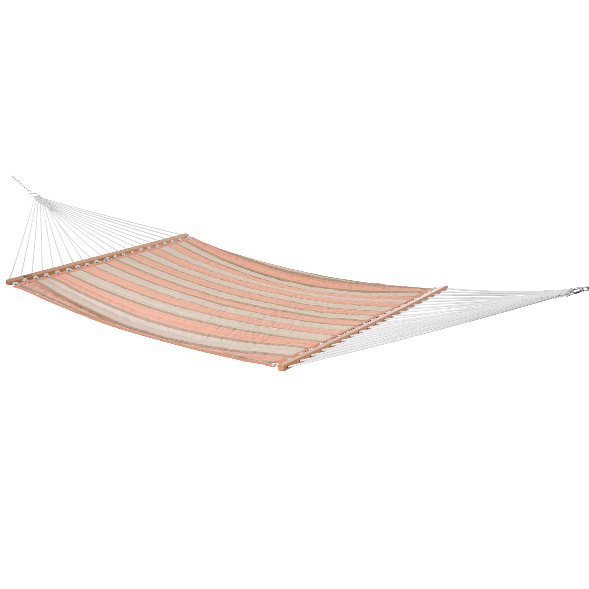 Sunbrella® Quilted Spreader Bar Hammock - Cameo & Coral
