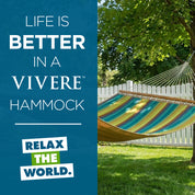 Sunbrella® Quilted Spreader Bar Hammock - Lagoon & Sand