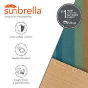 Sunbrella® Quilted Spreader Bar Hammock - Lagoon & Sand