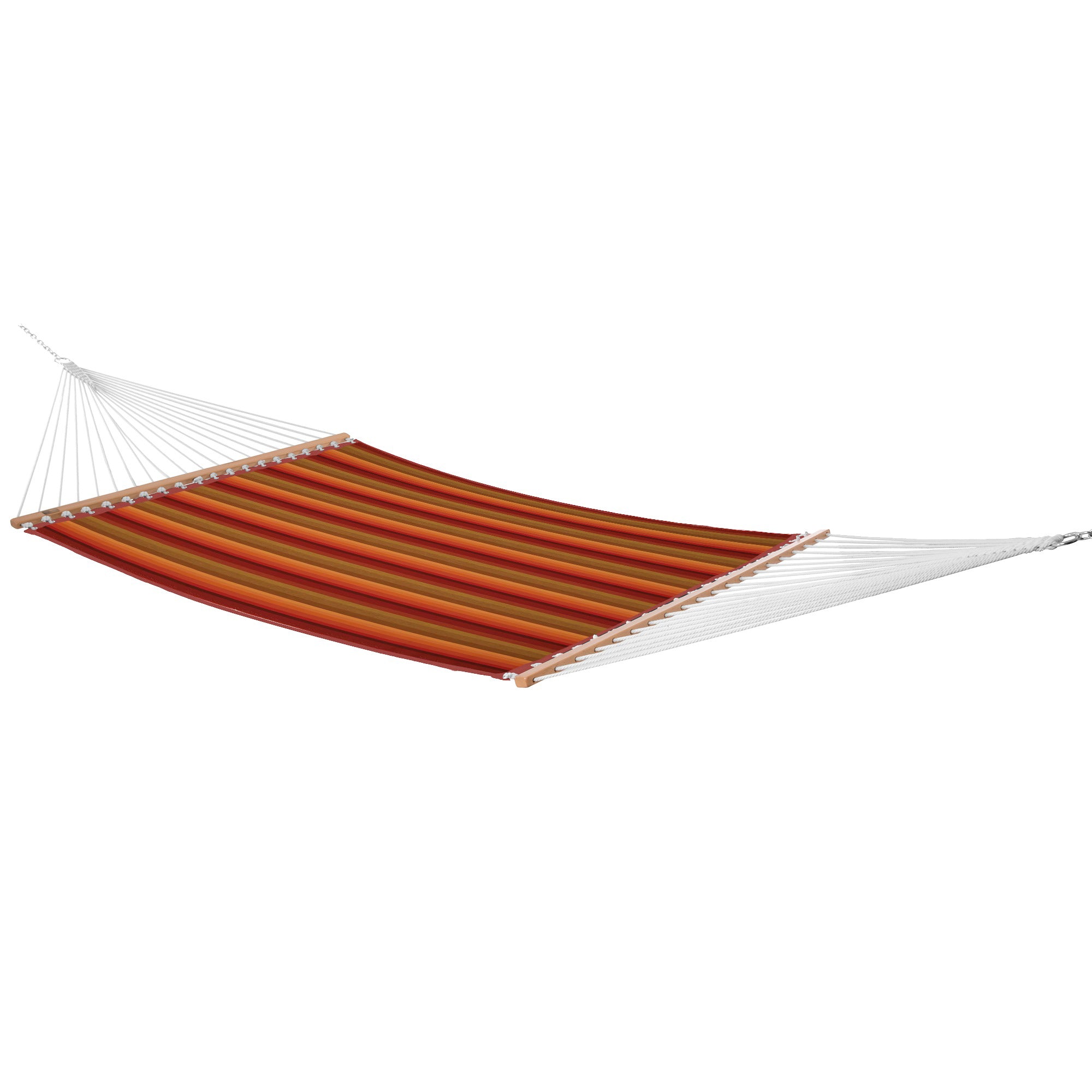 Sunbrella® Quilted Spreader Bar Hammock - Sunset & Crimson