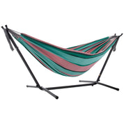 Hamac double en coton avec support (280 cm) - Pastèque