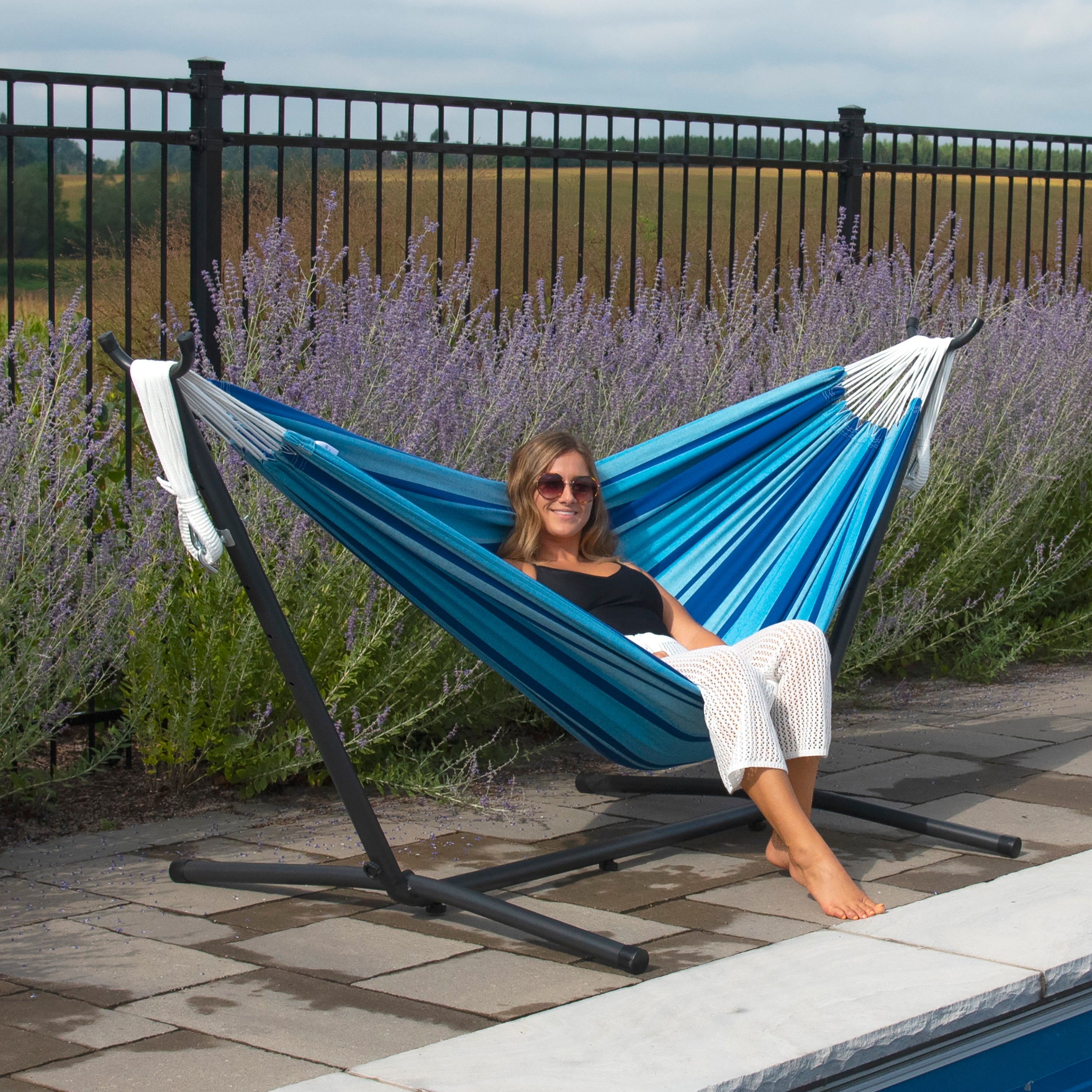 Universal Steel Hammock Stand (9ft/280 cm) - Charcoal – Vivere Canada
