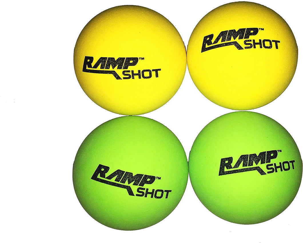 RampShot Authentic Replacement Balls - 2 Green and 2 Yellow for RampShot Game