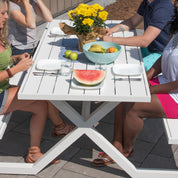 Banquet Deluxe Aluminum Picnic Table (8-seat) - White